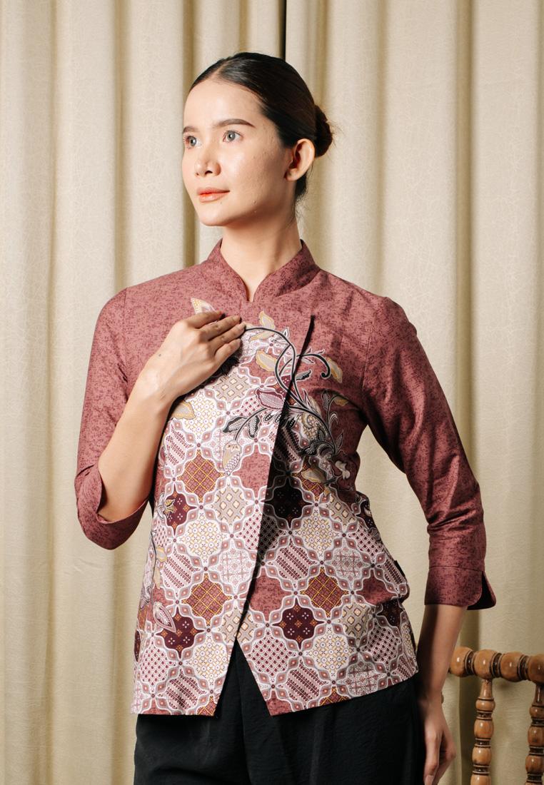 Hadinata Batik Wanita Superfine Blouse Dinesha Dhines-0